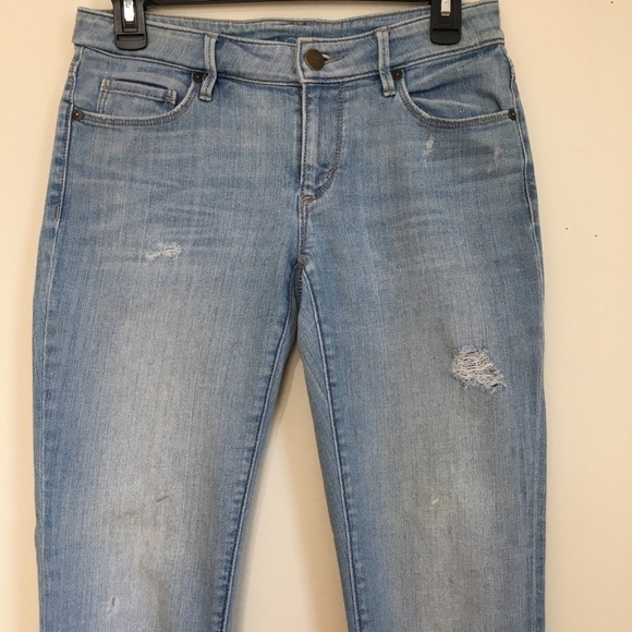 Loft Ann Taylor Low Rise Light Wash Denim Blue Skinny Jeans - Picture 3 of 16